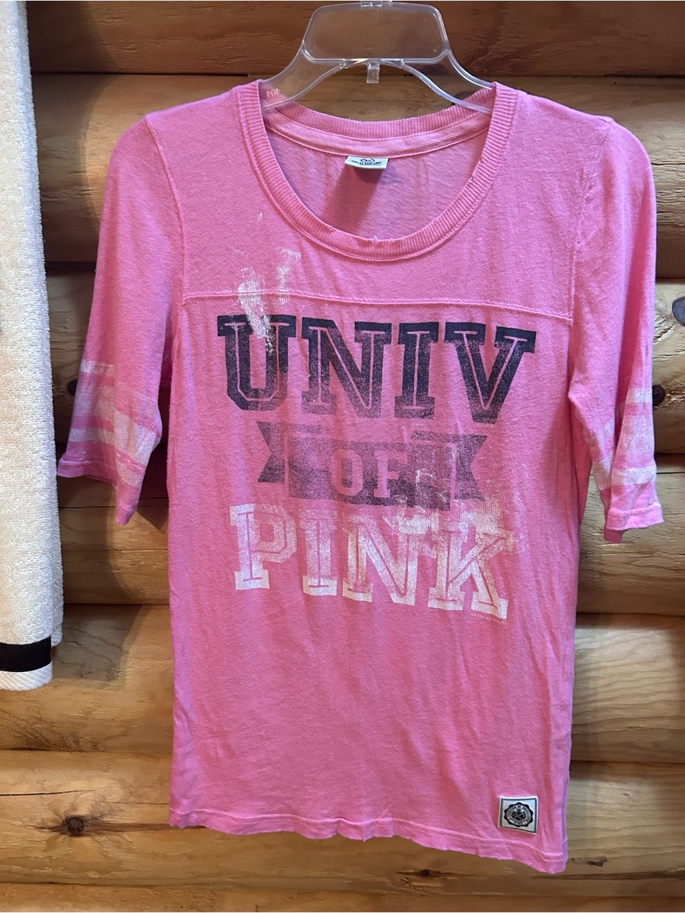 Vintage PINK Victoria's Secret Pink Short Sleeve 'UNIV of PINK' Tee